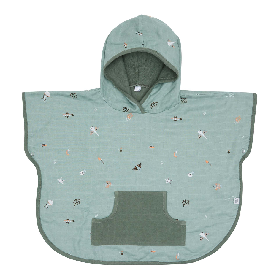 Afb: Poncho Badcape - Poncho muslin Ocean Vibes