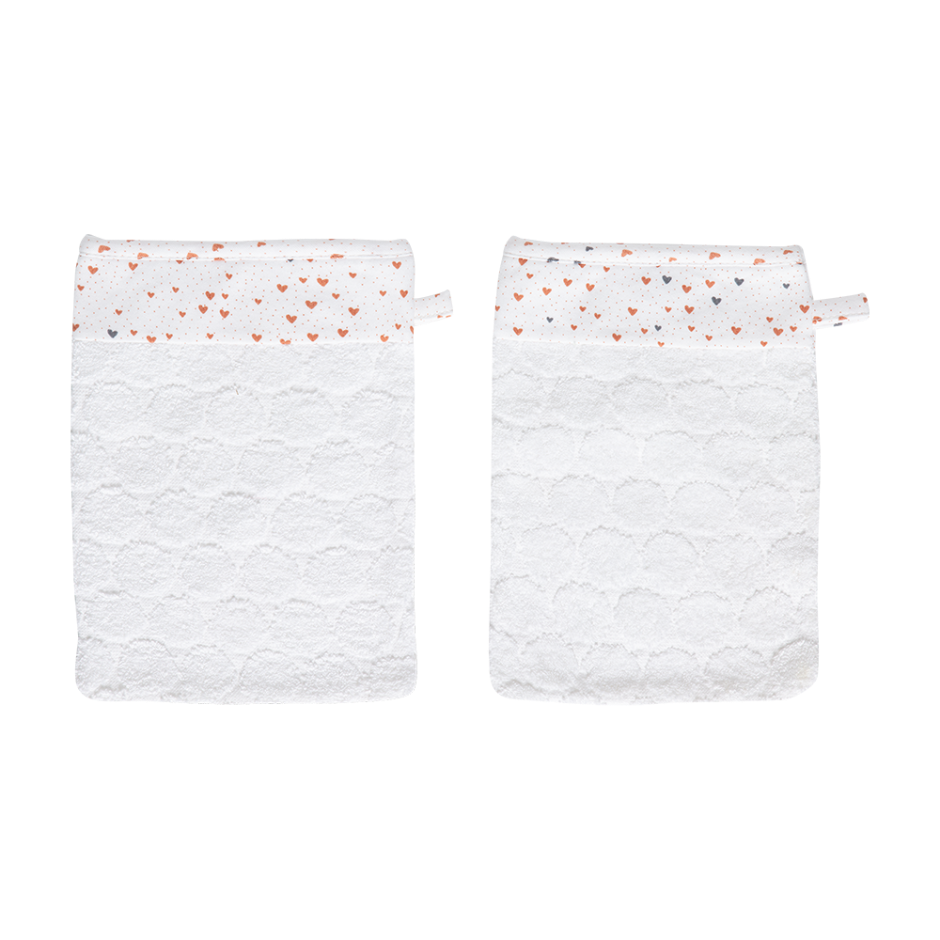 Afb: Washand Fabulous (set van 2 stuks) - Washand Fabulous Hearts (set van 2 stuks)