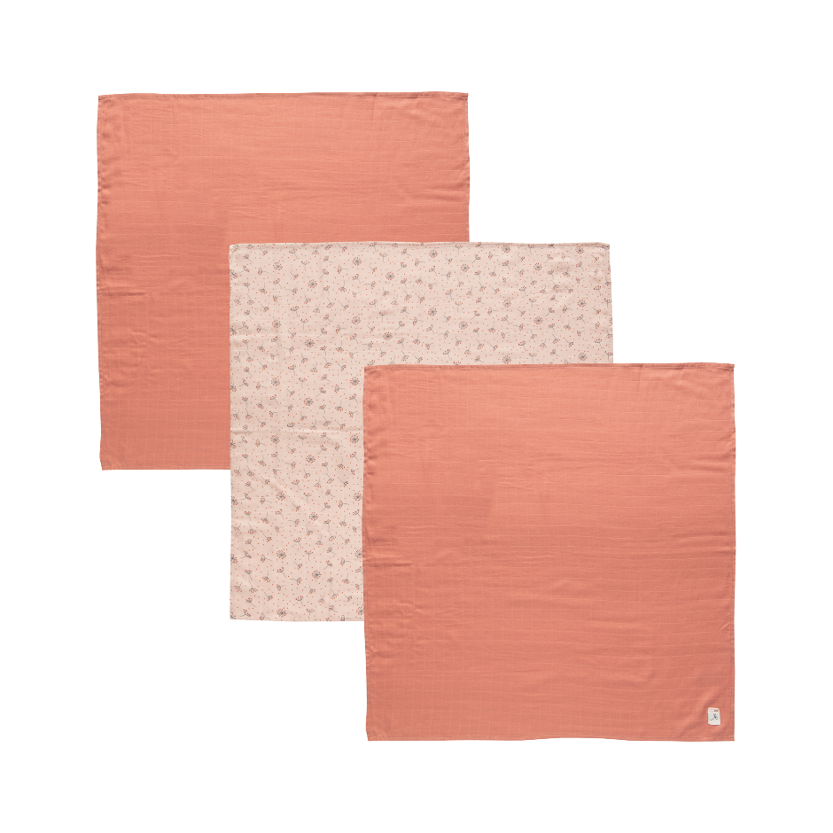 Afb: Hydrofielhanddoek Fabulous (set van 3 stuks) - Hydrofielhanddoek 70x70 (set van 3 stuks) Fabulous Wish Pink
