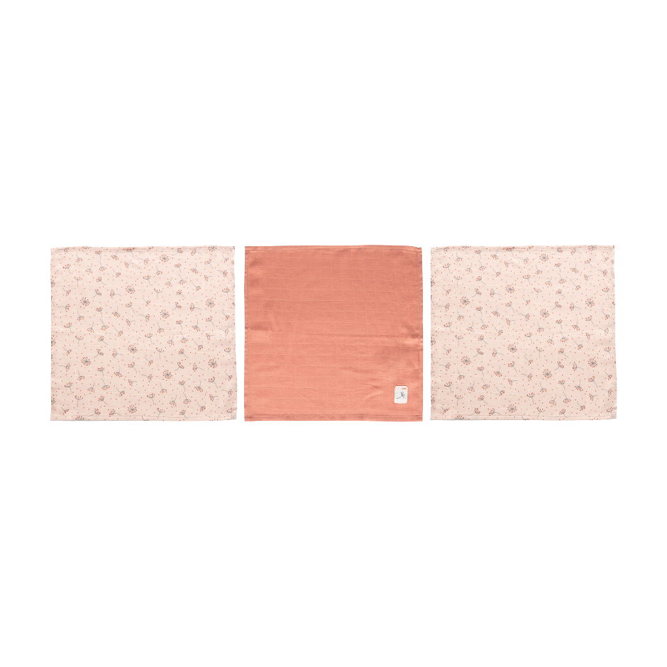 Afb: Hydrofiele monddoek Fabulous (set van 3 stuks) - Hydrofiele monddoek Fabulous Wish Pink (set van 3 stuks)