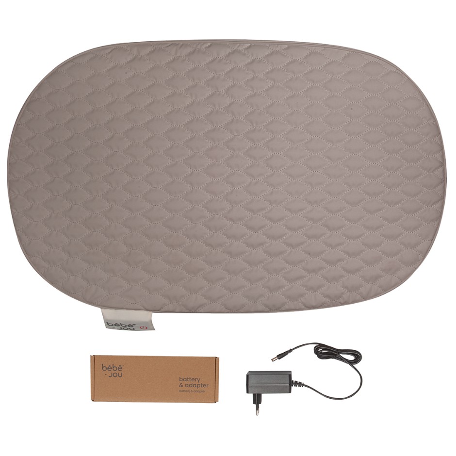 Afb: Verwarmd Aankleedkussen Waves - Heated Changing pad Quilted Waves Chalk Brown